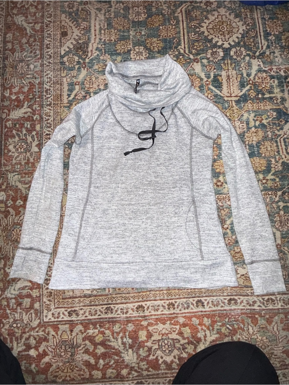 Kuhl Light Gray Cowl Neck Pullover Sweater